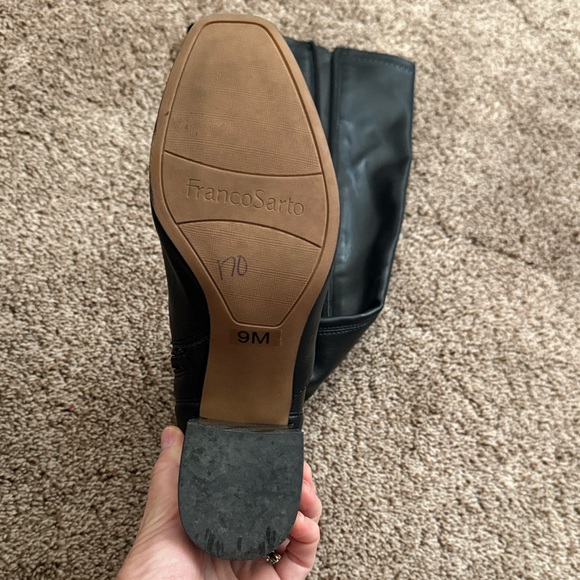 Franco Sarto Elegant Black Knee-High Boots - Picture 5 of 6